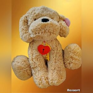 Playright Jumbo Puppy Plush with Locket 24 In